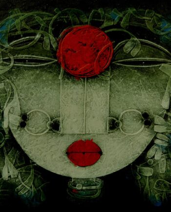 Bindi - Sacred symbol of the cosmos _ Mixed media on canvas _ 24 x 24 inches Bindi - Sacred symbol of the cosmos _ Mixed media on canvas _ 24 x 24 inches