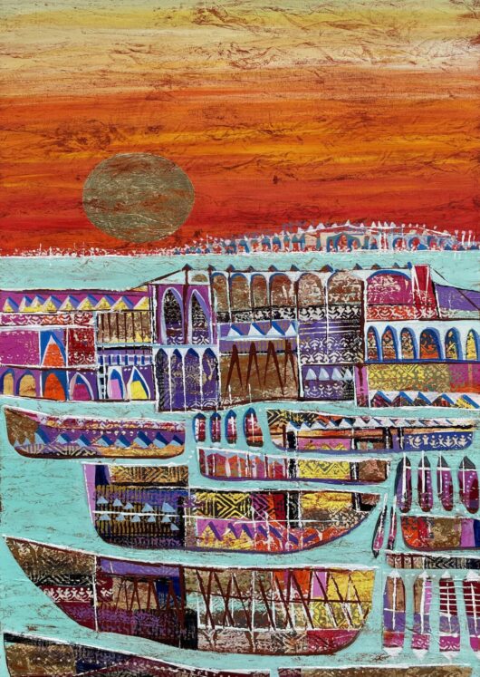 Dreaming of a better tomorrow _Acrylic, gold and copper on Linen _ 24 x 42 inches Dreaming of a better tomorrow _Acrylic, gold and copper on Linen _ 24 x 42 inches